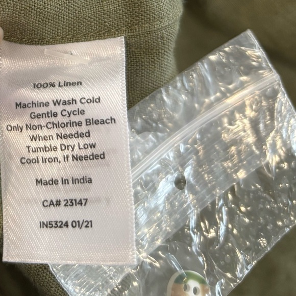 NWT Talbots Linen Popover Shirt In Green Women's Size XS - Picture 8 of 8